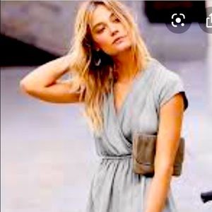 Silk-Trimmed Organic-Cotton Knit Dress